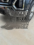 Kick Off Your Boots Western Sign finished metal example