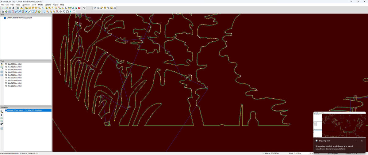 Personalized Round Lake Scene Yard Stake vector paths in design software (photo 10)