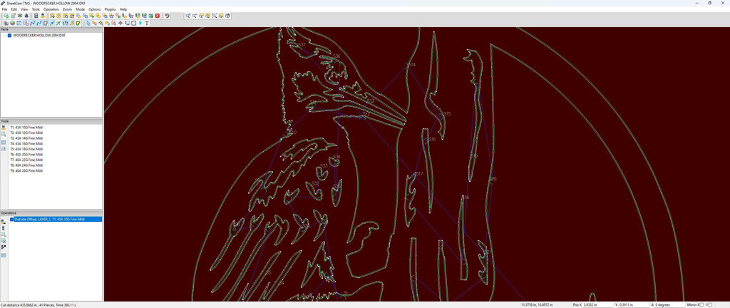 Woodpecker Sign vector paths in design software (photo 5)