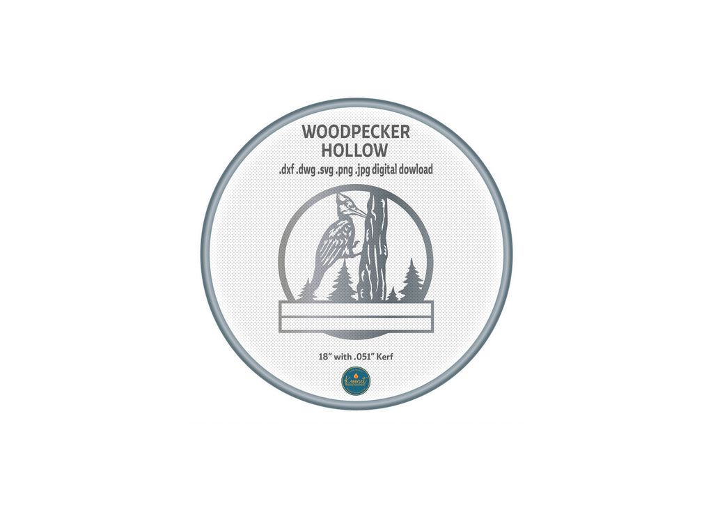 Woodpecker Sign DXF/SVG design preview with file details (photo 4)