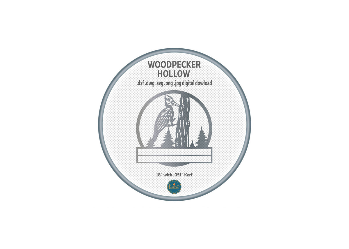 Woodpecker Sign DXF/SVG design preview with file details (photo 4)