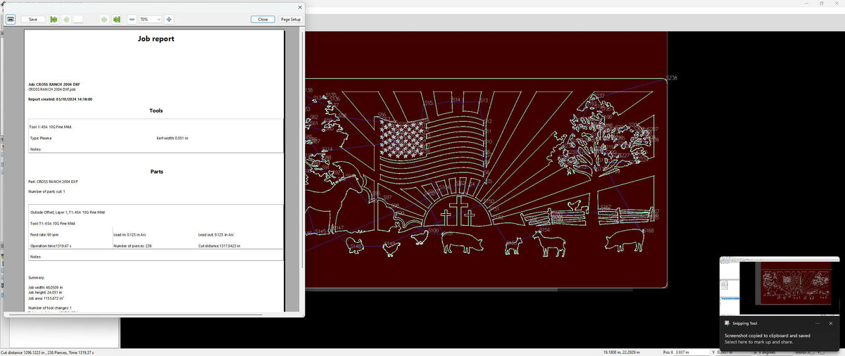 Cross Ranch Farm Scene Panel vector paths in design software (photo 6)