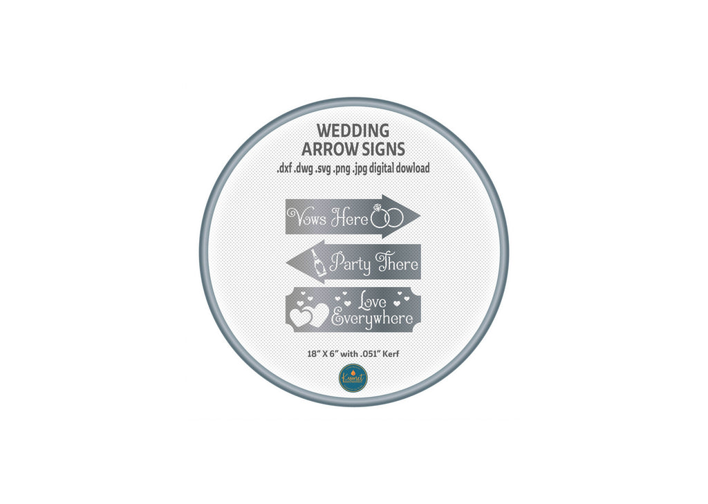 Wedding Direction Arrow Signs DXF/SVG design preview with file details (photo 10)