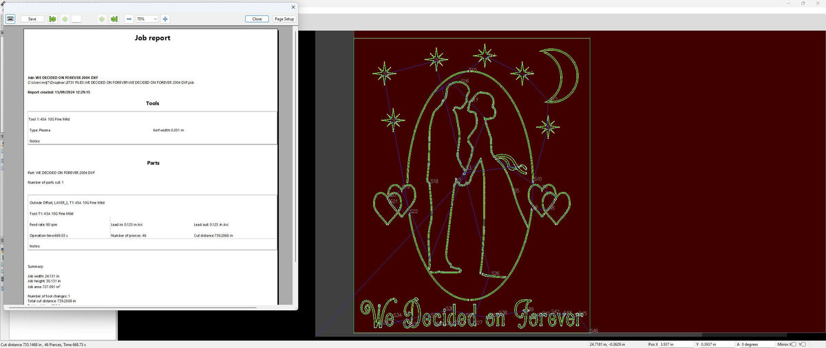 We Decided on Forever Wedding Sign vector paths in design software (photo 5)