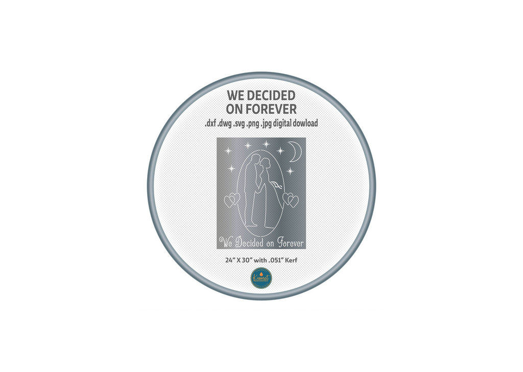 We Decided on Forever Wedding Sign DXF/SVG design preview with file details (photo 8)