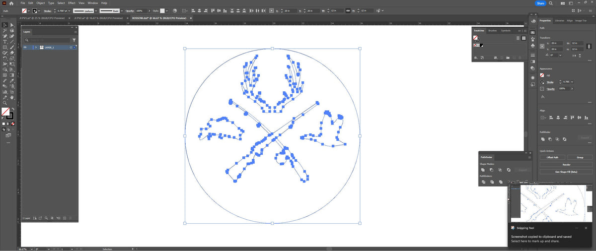 Fish Hunting Sign vector paths in design software (photo 7)