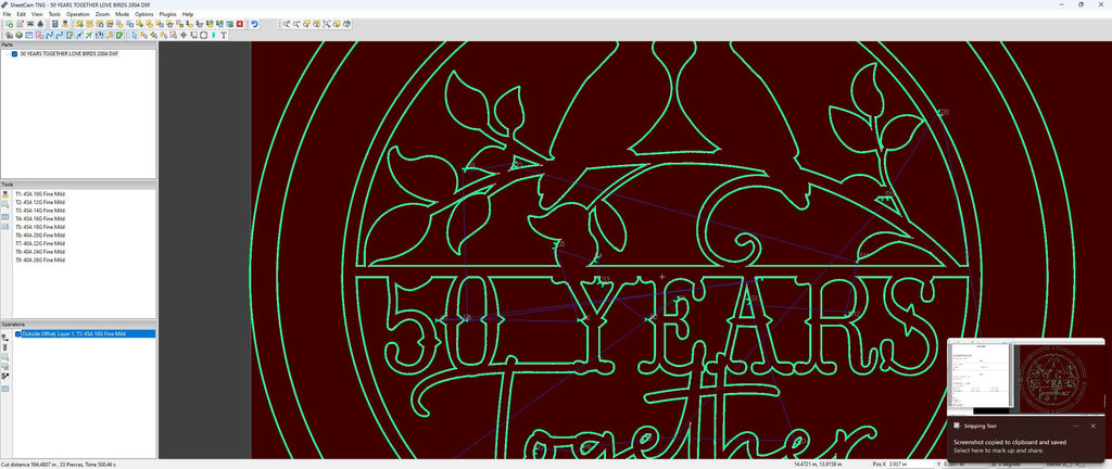 50 Years Together Love Birds vector paths in design software (photo 8)
