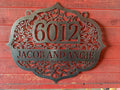 Filigree Frame Sign finished metal example