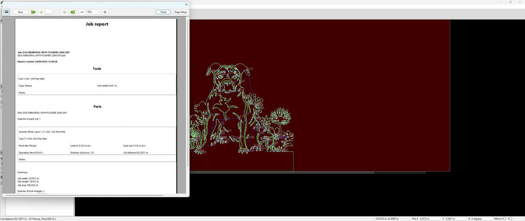 Dog in Wildflowers Memorial Sign vector paths in design software (photo 9)
