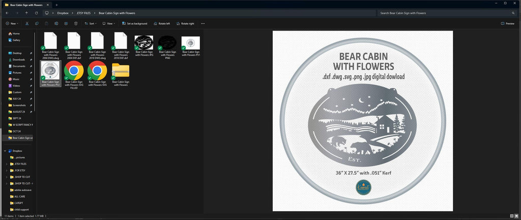 Bear Cabin Night Scene vector paths in design software
