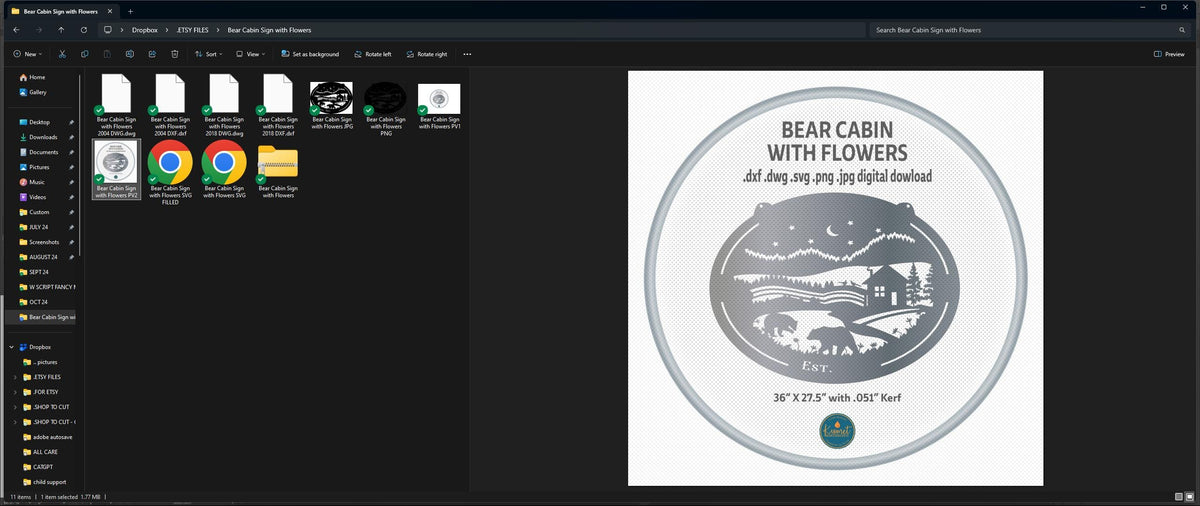 Bear Cabin Night Scene vector paths in design software