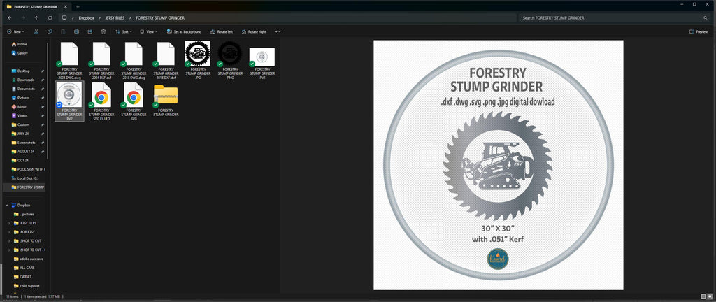 Stump Grinder Saw Blade Sign vector paths in design software