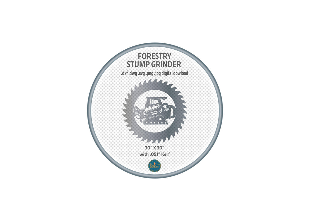 Stump Grinder Saw Blade Sign DXF/SVG design preview with file details