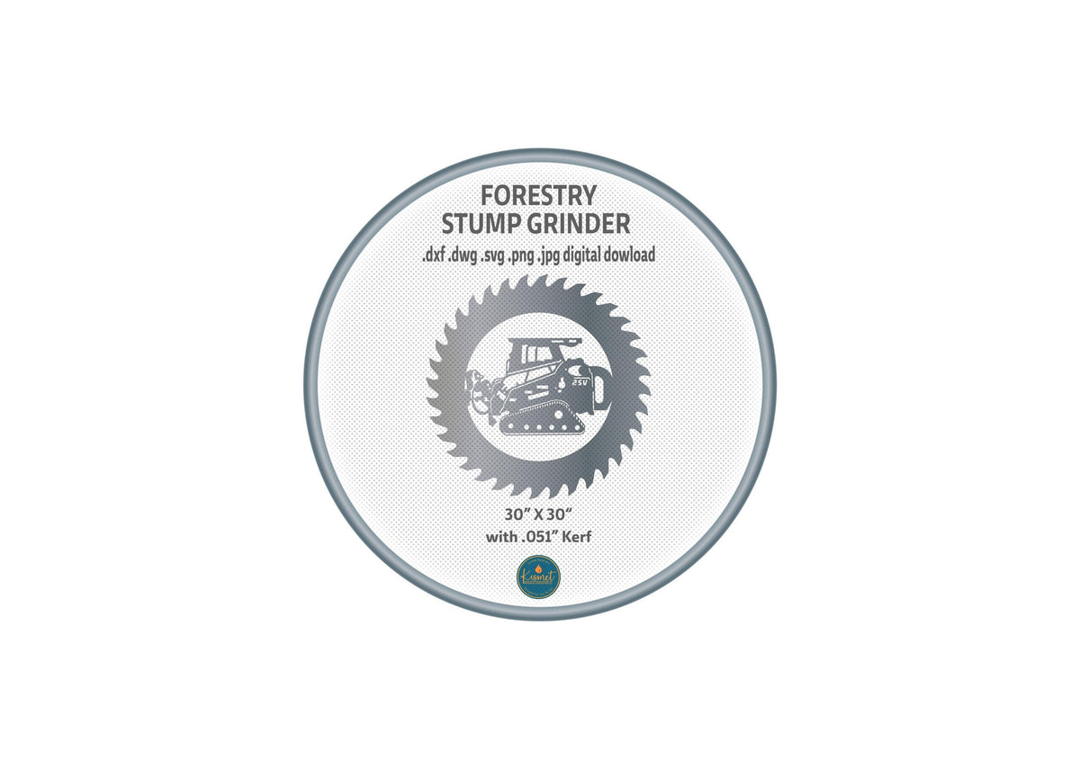 Stump Grinder Saw Blade Sign DXF/SVG design preview with file details