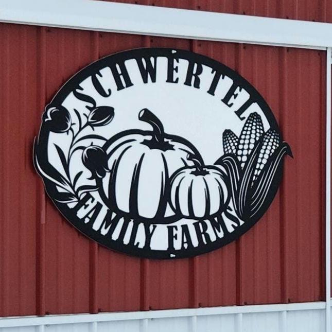 Personalized Produce Farm Sign finished metal example