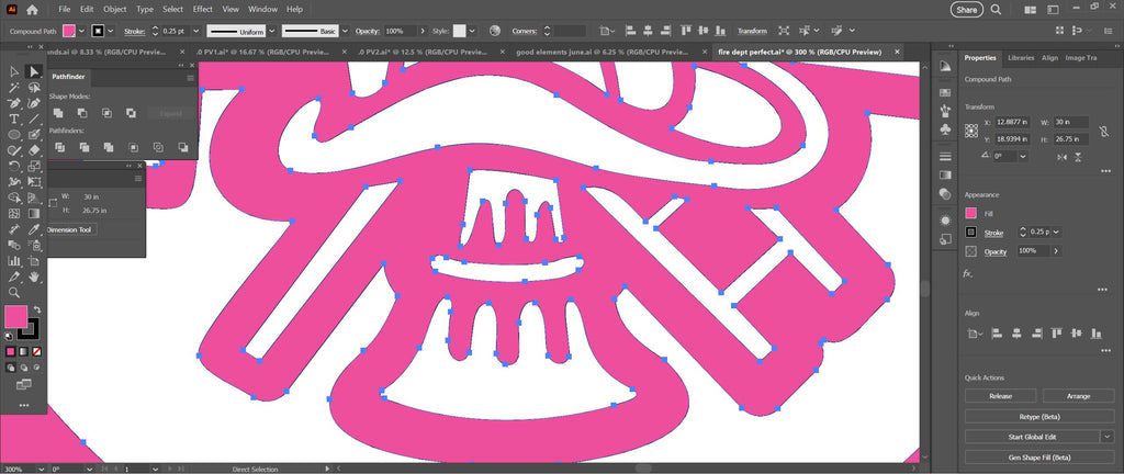 Fire Department Badge Sign vector paths in design software (photo 5)
