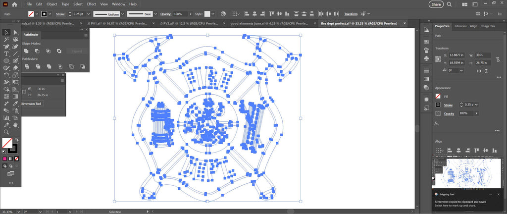 Fire Department Badge Sign vector paths in design software (photo 7)