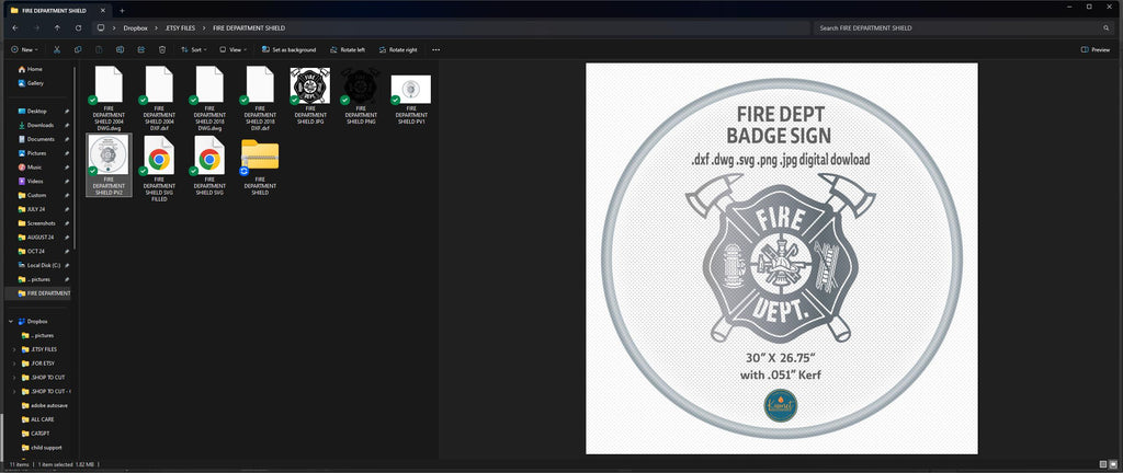 Fire Department Badge Sign vector paths in design software