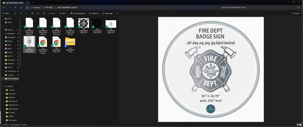 Fire Department Badge Sign vector paths in design software