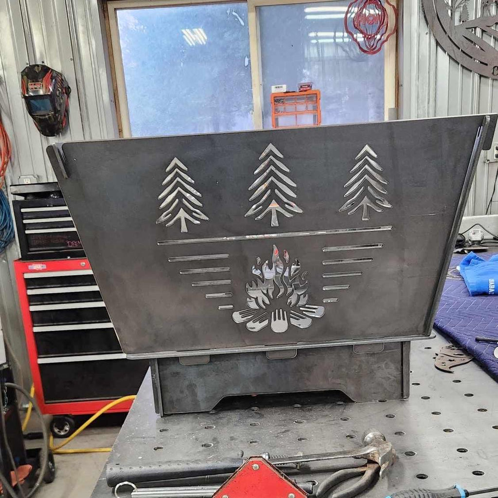 Firepit Panel finished metal example (photo 2)