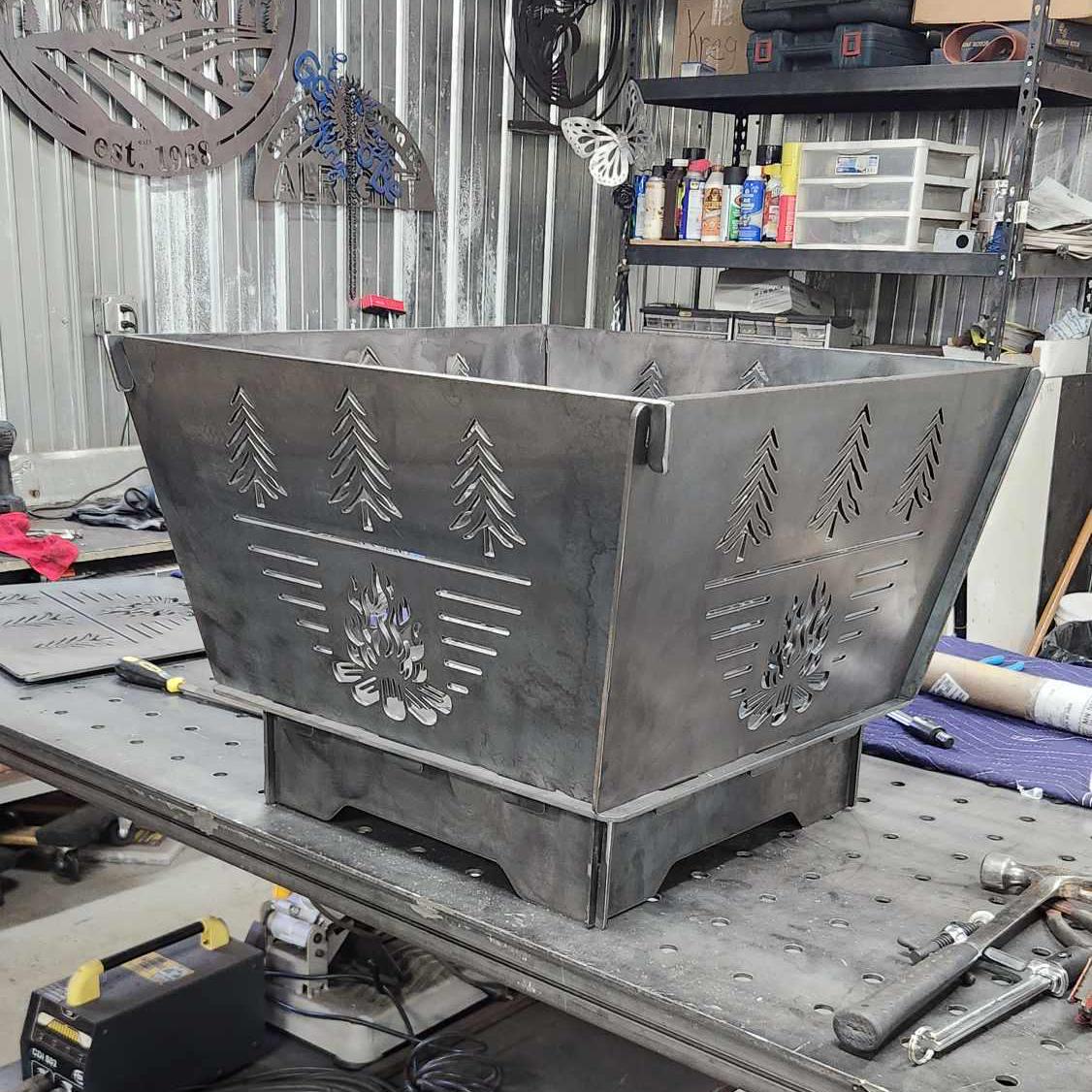Firepit Panel finished metal example