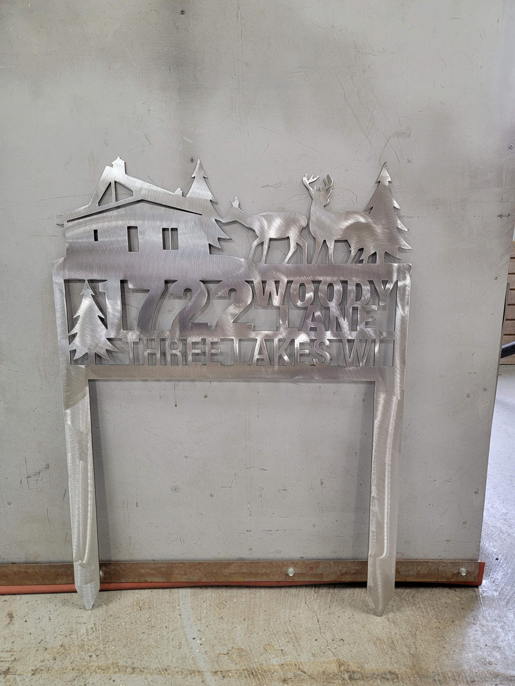 Deer Address Sign finished metal example (photo 4)