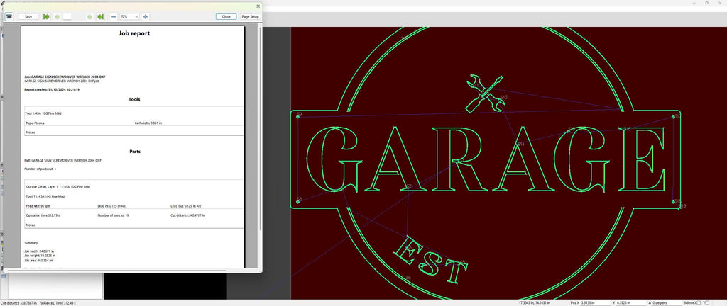 Custom Garage Sign Wrench Screwdriver vector paths in design software (photo 5)