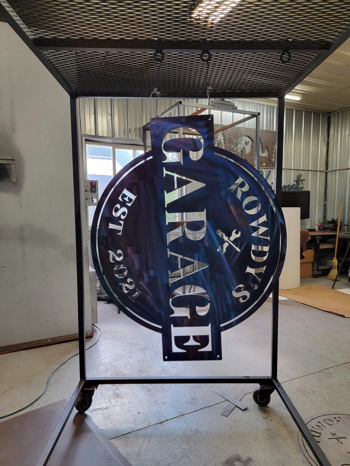 Custom Garage Sign Wrench Screwdriver finished metal example (photo 7)