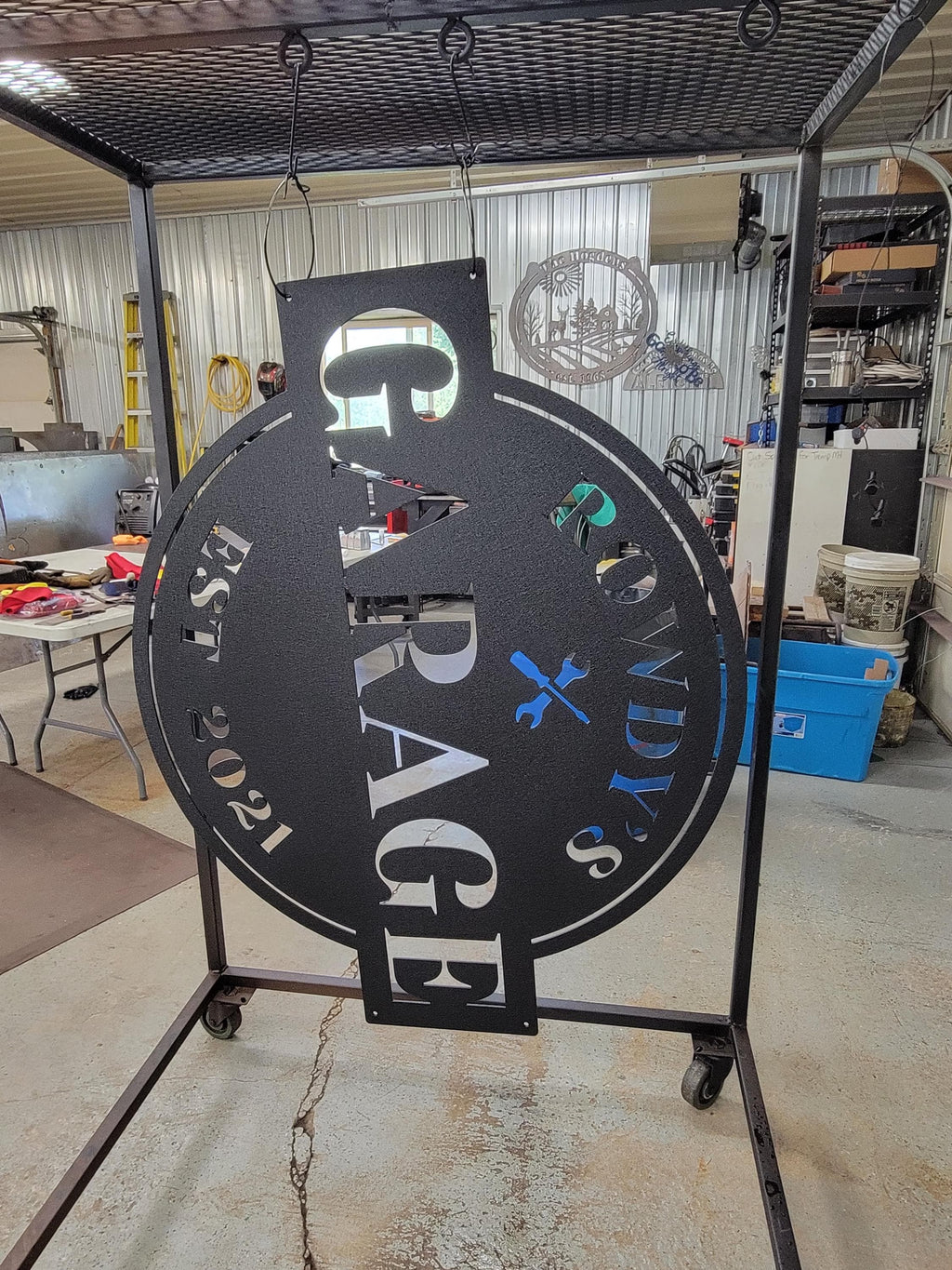 Custom Garage Sign Wrench Screwdriver finished metal example (photo 8)