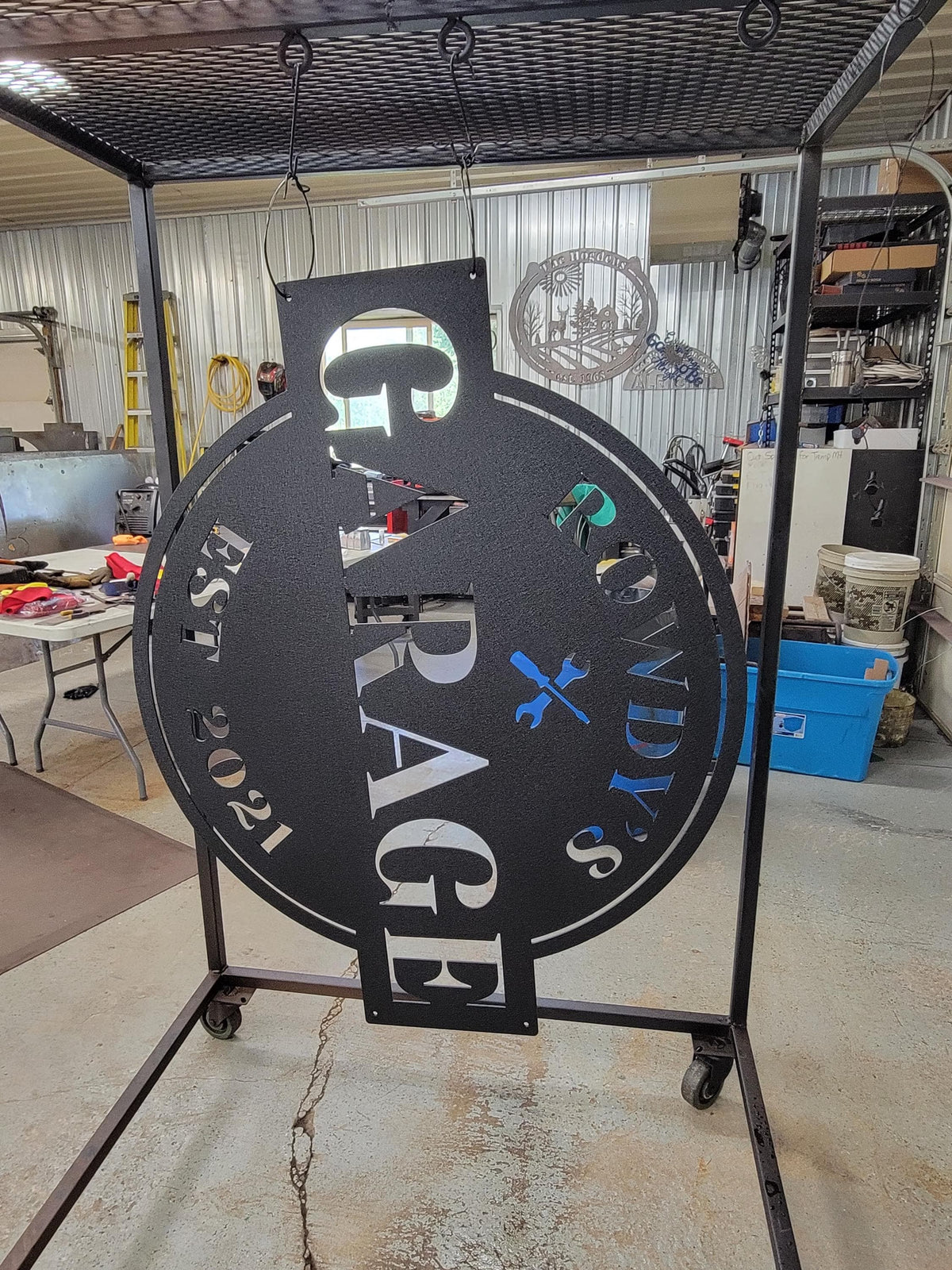 Custom Garage Sign Wrench Screwdriver finished metal example (photo 8)