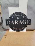 Custom Garage Sign Wrench Screwdriver finished metal example
