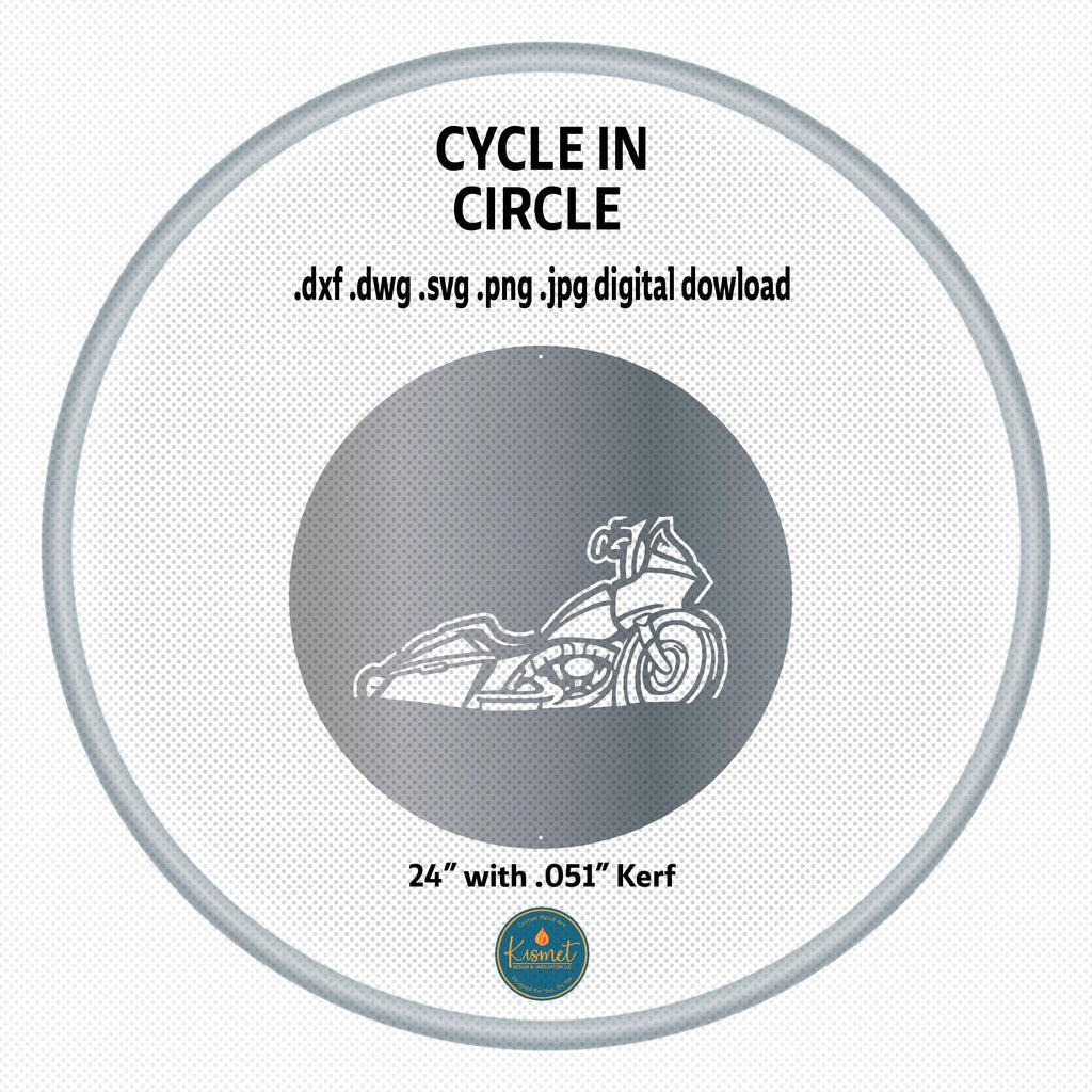 Motorcycle Circle Sign DXF/SVG design preview with file details (photo 4)