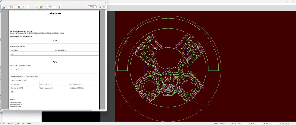 Motor Skull Circle Sign vector paths in design software (photo 6)