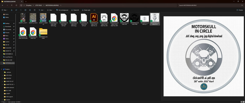 Motor Skull Circle Sign vector paths in design software (photo 9)