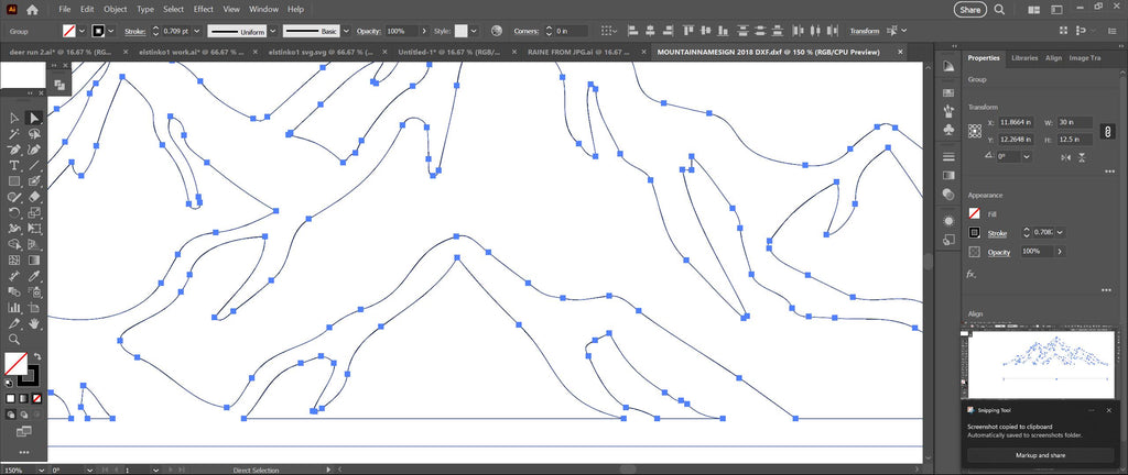 Mountain Range Custom Name Sign vector paths in design software (photo 8)