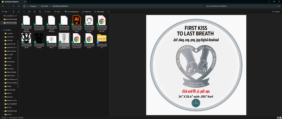 From First Kiss to Last Breath Love Sign vector paths in design software