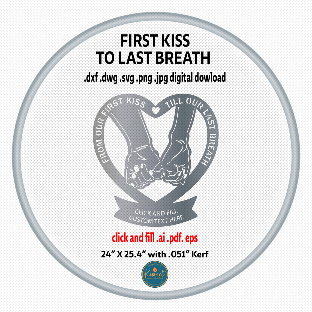 From First Kiss to Last Breath Love Sign DXF/SVG design preview with file details (photo 8)