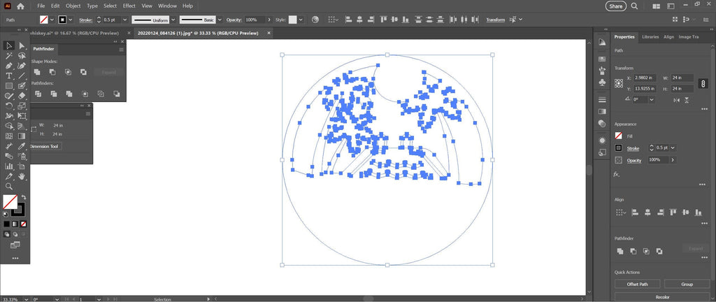 Palm Tree Pool Sign vector paths in design software (photo 9)