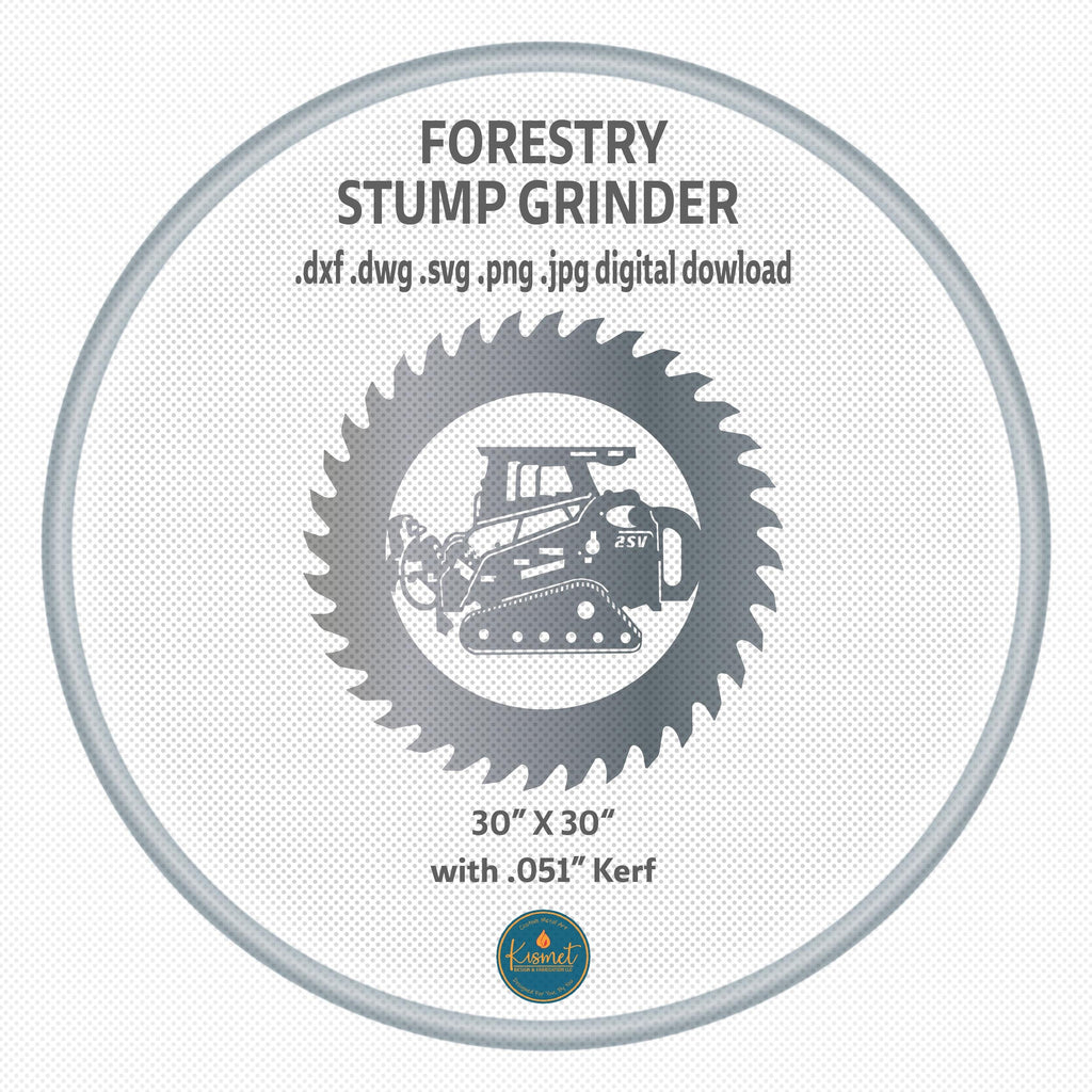 Stump Grinder Saw Blade Sign DXF/SVG design preview with file details (photo 7)