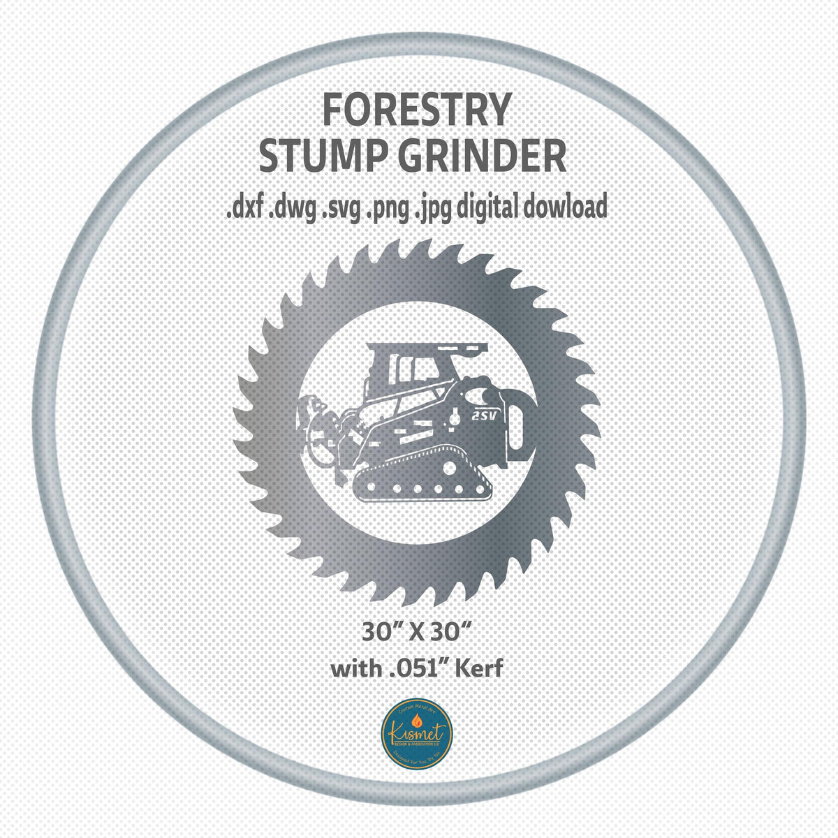 Stump Grinder Saw Blade Sign DXF/SVG design preview with file details (photo 7)