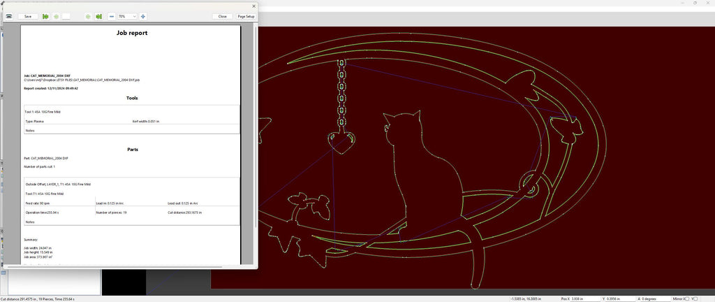 Cat Memorial Oval vector paths in design software (photo 10)