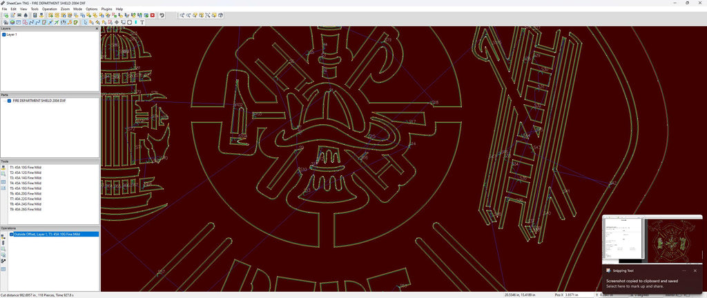 Fire Department Badge Sign vector paths in design software (photo 9)