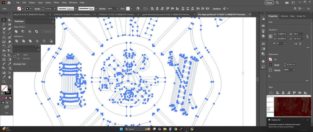 Fire Department Badge Sign vector paths in design software (photo 8)