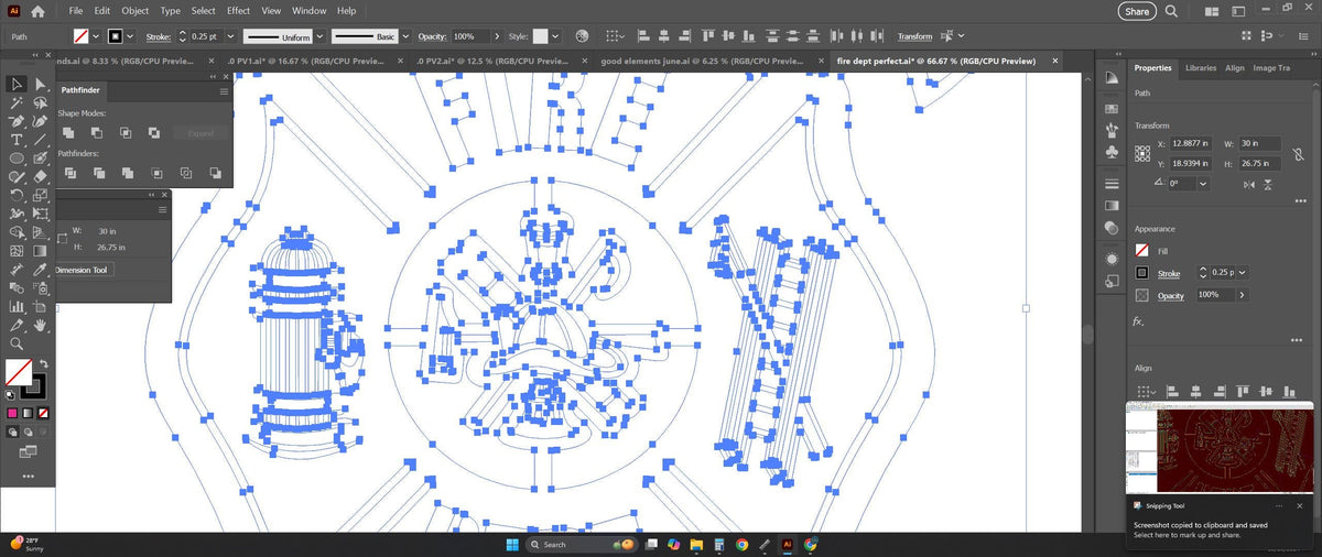 Fire Department Badge Sign vector paths in design software (photo 8)