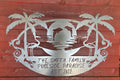 Island Paradise Palm Tree Sign finished metal example