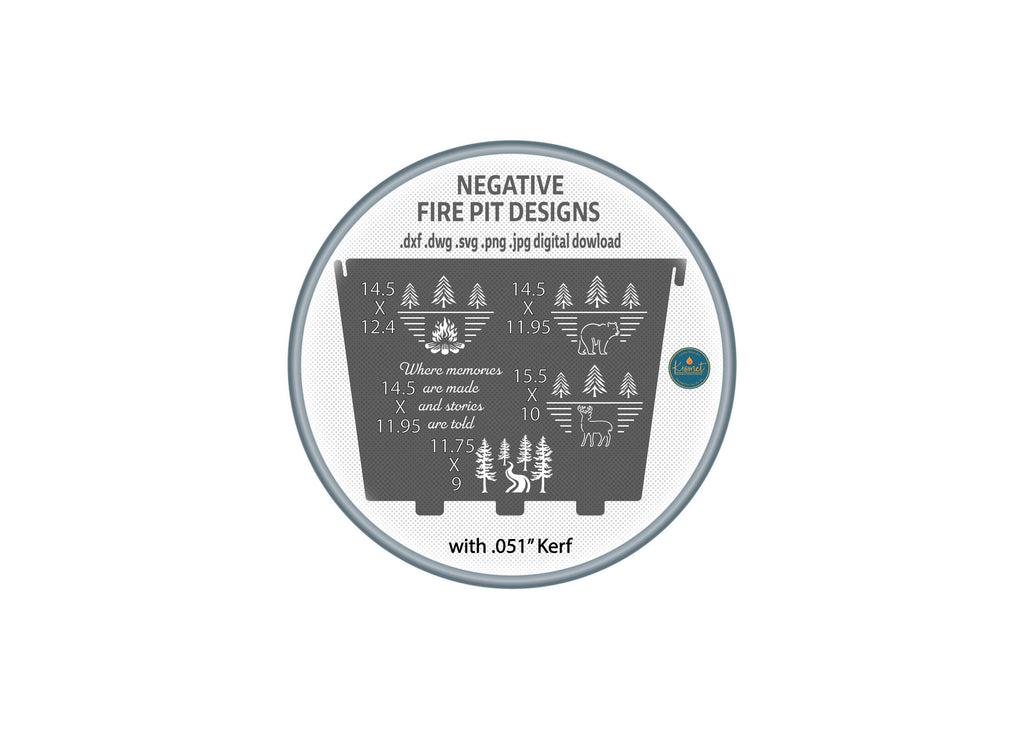 Firepit Panel DXF/SVG design preview with file details (photo 5)