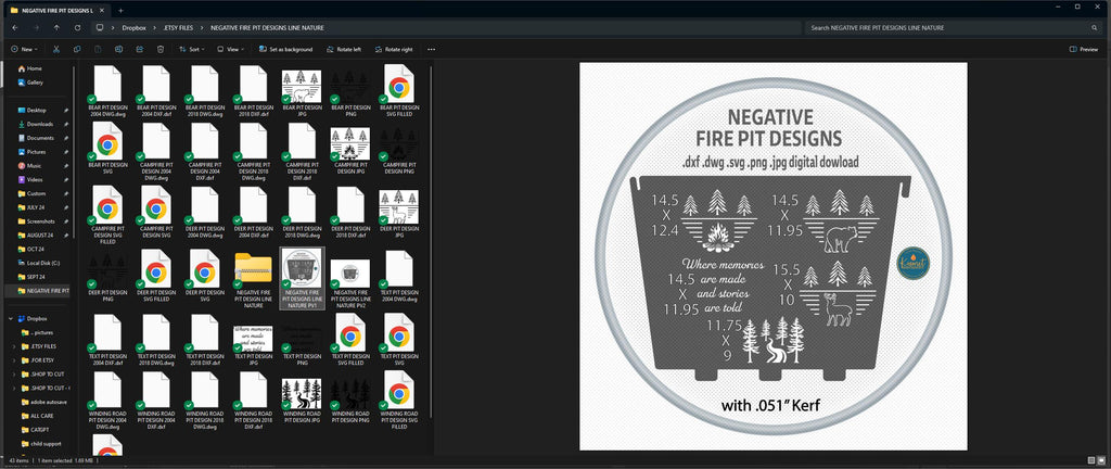 Firepit Panel vector paths in design software