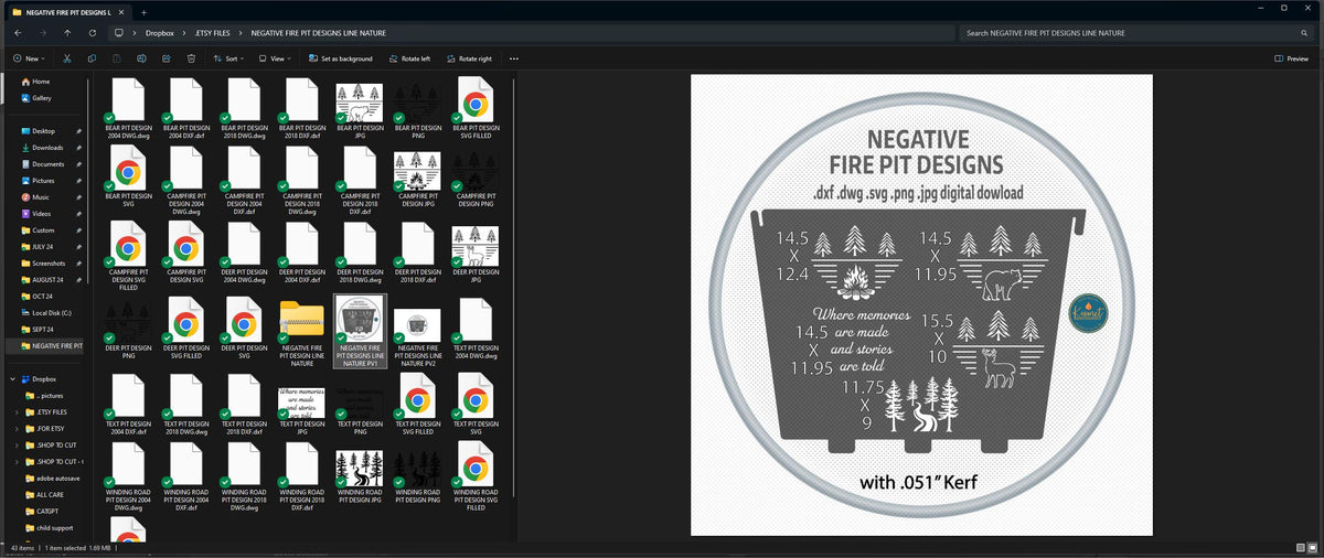 Firepit Panel vector paths in design software