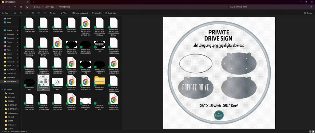 Private Drive Oval Sign vector paths in design software