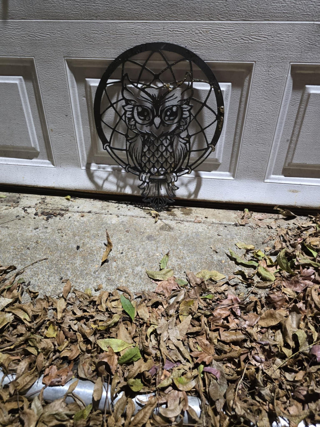 Owl Feather Wind Chime finished metal example (photo 3)
